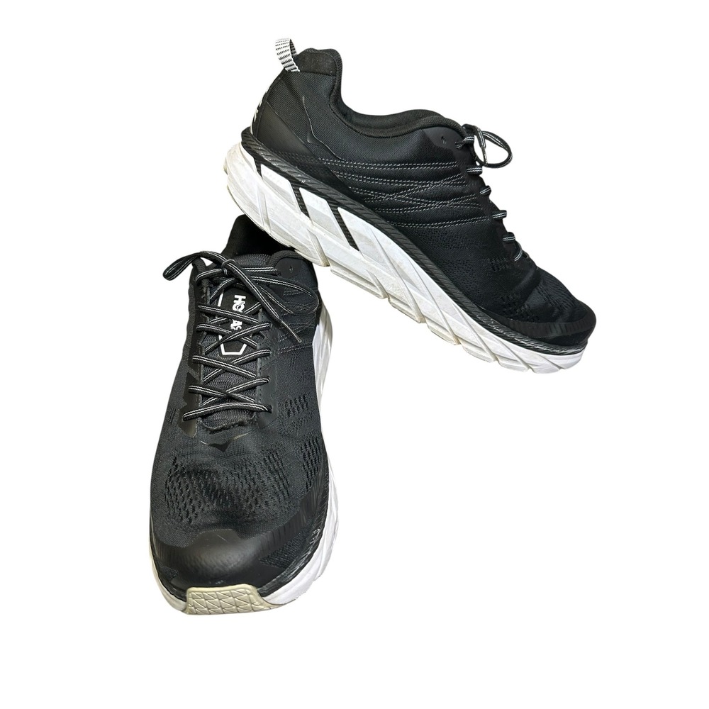 Hoka One One Clifton 6 Running Shoes Black White 1102876 BWHT Size 15 2E Wide - Picture 3 of 7